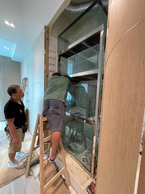 嵌入式魚缸訂造 - 牆身嵌入設計